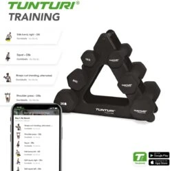 Tunturi Gewichten - Halterset - Dumbbell Set - Neopreen Dummbbells - 1 T/m 3kg - 3 Paar - Incl. Gratis Fitness App -Merkloos Winkel 1188x1200 25