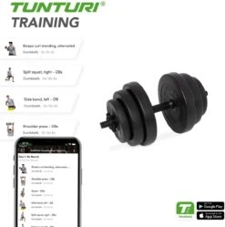 Tunturi Dumbbellset - Halterset - Totaal 15 Kg - Zwart Vinyl - Incl. Gratis Fitness App 17 Tunturi Dumbbellset - Halterset - Totaal 15 Kg - Zwart Vinyl - Incl. Gratis Fitness App -Merkloos Winkel 1188x1200 31