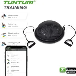 Tunturi Balanstrainer Pro Met Handvatten - Balanskussen Met Resistance Band Set - Balansbal Incl. Meegeleverde Voetpomp - Incl. Gratis Fitness App -Merkloos Winkel 1188x1200 48