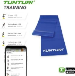 Tunturi Weerstandsband - Zware Weerstand - Fitness Elastiek - Blauw - Incl. Gratis Fitness App -Merkloos Winkel 1188x1200 57