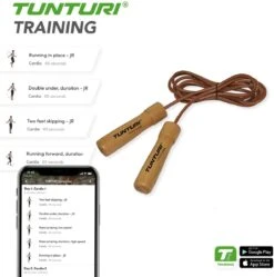 Tunturi Lederen Springtouw - Sport Springtouw - Fitness Springtouw - Houten Handgrepen - Incl. Gratis Fitness App -Merkloos Winkel 1188x1200 59