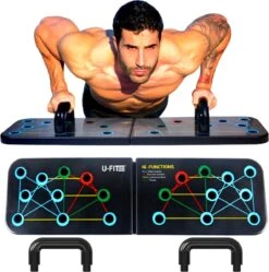 U Fit One® Push Up Bord - Push Up Bars - Push Up Grips - Opdruksteunen - Push Up Bar - Opdruk Bord - Opdruk Steunen - Opdrukken - Fitness - Crossfit - Ufitone