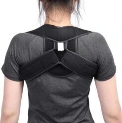 Houding Correctie Brace - Postuur Corrector - Corrigerende Rug Band - Schouder Band - Medium - Zwart