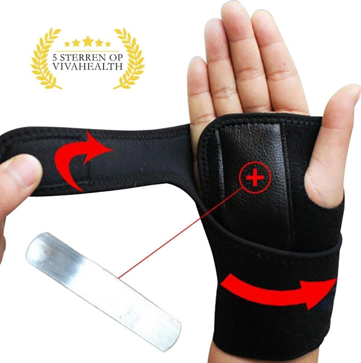 Merkloos Polsbrace - Polssteun - Links - Universele Deluxe Carpaal Tunnel Syndroom Polsbrace - Zwart 6 Merkloos Polsbrace - Polssteun - Links - Universele Deluxe Carpaal Tunnel Syndroom Polsbrace - Zwart - Afbeelding 4