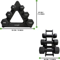 Tunturi Gewichten - Halterset - Dumbbell Set - Neopreen Dummbbells - 1 T/m 3kg - 3 Paar - Incl. Gratis Fitness App -Merkloos Winkel 1192x1200 13