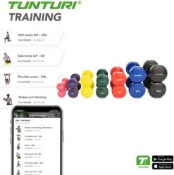 Tunturi Dumbbell Set - 2 X 1,0 Kg - Vinyl - Paars - Incl. Gratis Fitness App 15 Tunturi Dumbbell Set - 2 X 1,0 Kg - Vinyl - Paars - Incl. Gratis Fitness App -Merkloos Winkel 1192x1200 19