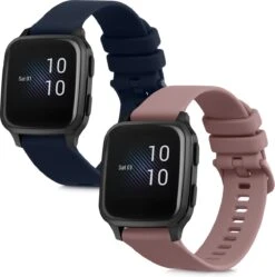 Kwmobile 2x Armband Voor Garmin Venu Sq Music / Sq - Bandjes Voor Fitnesstracker In Donkerblauw / Oudroze -Merkloos Winkel 1192x1200 45