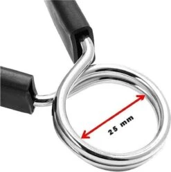 Merkloos Halterstang Dumbell Sluiter Veer Stang 25mm - Dumbellsluiter - Barbell Klem Lock Clip - Bar Collar - Haltersluiting - Halterklem - Spring Collar - Barbell Sluiting - Veersluiting - Sluitveren - Halterklemmen - Dumbellklemmen - Dumbellsluiting -Merkloos Winkel 1193x1200 12
