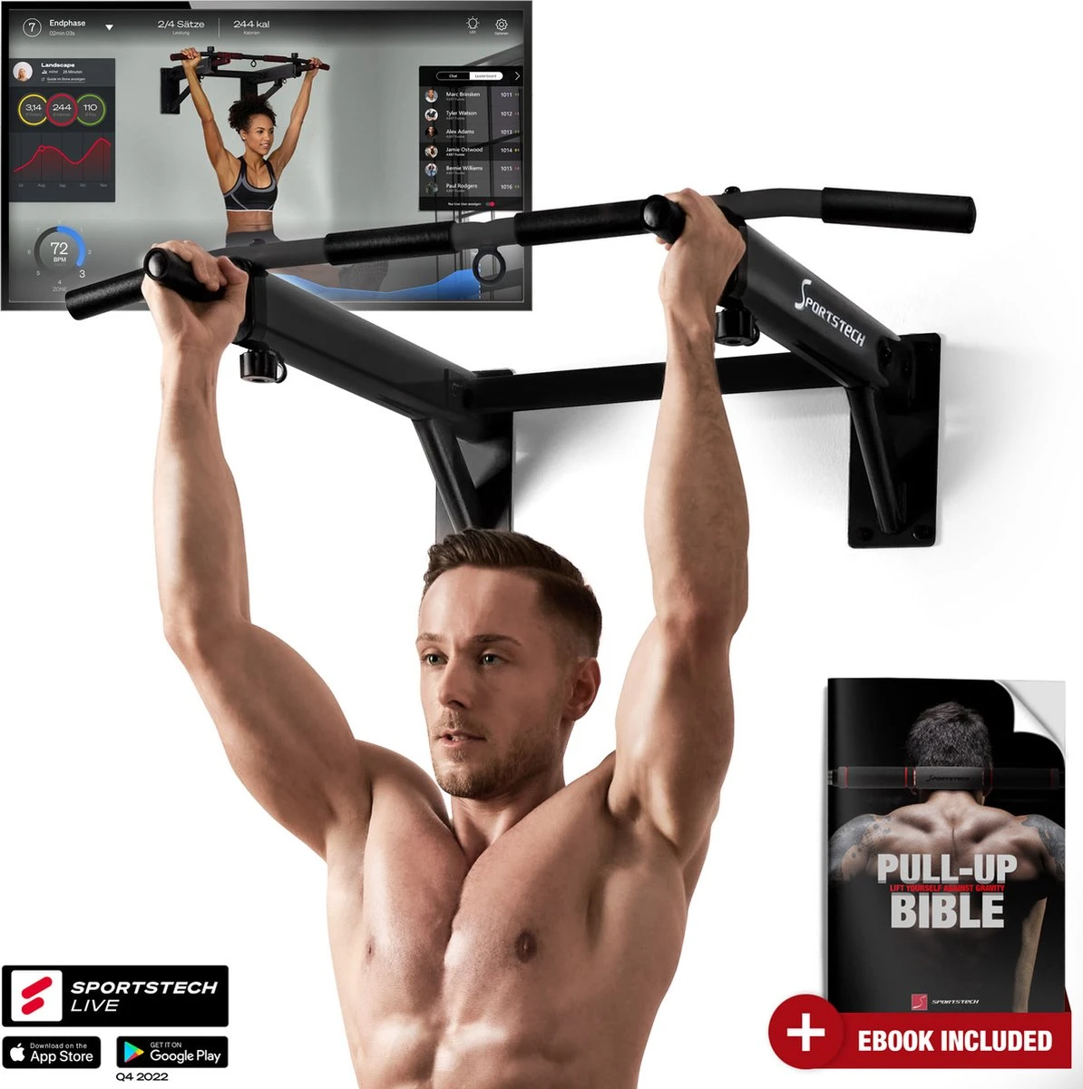 Sportstech Germany 4in1 Optrekstang - Voor Bokszak & TRX - Metaal 3 Sportstech Germany 4in1 Optrekstang - Voor Bokszak & TRX - Metaal