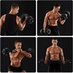 Hoppa! Halterset,verstelbare Kunststof Dumbbell Set, Met Aansluitende Stalen Buis, Halters, Dumbbell Set, 20 Kg/30 Kg, Workout Fitness Training, 1 Paar, -Merkloos Winkel 1195x1200 21