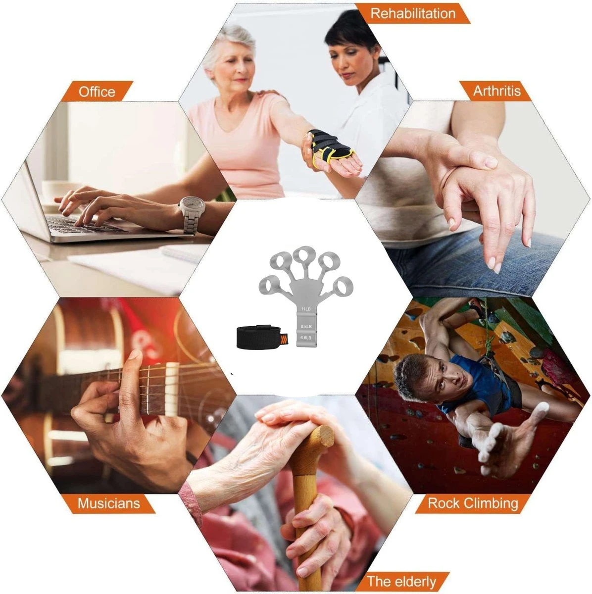 AyFit - Onderarm Trainer - Vingertrainer - Vinger Gripper Bekend Van TikTok - Hand Trainer - Grip Trainer - Siliconen - Weerstand Band - Spierversterker - Hand - Vinger - 1 Stuk - Grijs 6 AyFit - Onderarm Trainer - Vingertrainer - Vinger Gripper Bekend Van TikTok - Hand Trainer - Grip Trainer - Siliconen - Weerstand Band - Spierversterker - Hand - Vinger - 1 Stuk - Grijs - Afbeelding 4