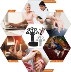 AyFit - Vingertrainers - Onderarm Trainer - Vinger Gripper Bekend Van TikTok - Hand Trainers - Grip Trainer - Siliconen - Weerstand Band - Spierversterker - Hand - Vinger - 2 Stuks -Merkloos Winkel 1196x1200 22