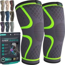 Modvel 2 Stuks Kniebrace | Kniecompressie Sleeve Voor Dames En Heren | Kniesteun Voor Hardlopen | Kniebeschermers Van Medische Kwaliteit Voor Meniscusscheuren, ACL, Artritis, Verlichting Van Gewrichtspijn