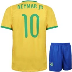 Brazilie Neymar Voetbalshirt - Voetbaltenue Kinderen - 152