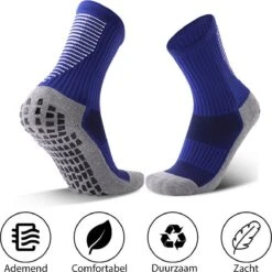 MyStand® Gripsokken Voetbal Unisex - Blauw - One Size