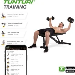 Tunturi UB40 Utility Bench Fitnessbank - Halterbank - Trainingsbank - Buikspierbank - Verstelbaar -Merkloos Winkel 1198x1200 53