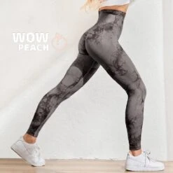 Wow Peach Marble Zwart Legging L | TikTok Legging | Dames |Butt Lifting |TikTok Broek |TikTok Yogapants |Fitness | Sporten | -Merkloos Winkel 1198x1200 80