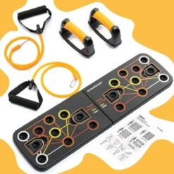 Innovagoods BumbleBuying® – Push Up Bord – Inclusief 2 Gratis Weerstandsbanden – Push Up Board – Opdruk Bord – Opdruksteun – 5in1 – Biceps, Triceps, Rug, Chest, Schouders