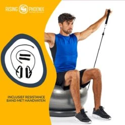 RP® Fitness Bal Yoga Zitbal Fitnessbal Gymbal Pilates Yogabal Balansbal - Tas, Steunring & Resistance Bands - Handpomp & Ebook -Merkloos Winkel 1199x1200 44