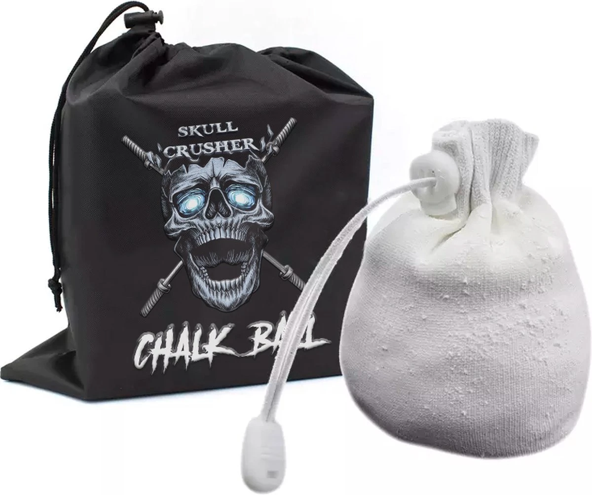 Skull Crusher - Chalk Ball Met Nylon Opbergtasje - Magnesium 3 Skull Crusher - Chalk Ball Met Nylon Opbergtasje - Magnesium