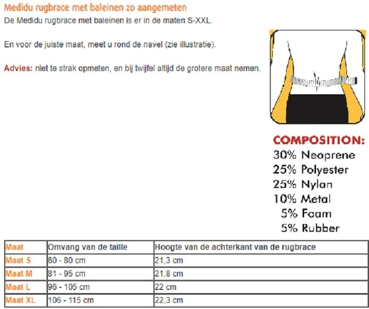 Dunimed Premium Rugbrace Met Baleinen - Zwart - Maat L 7 Dunimed Premium Rugbrace Met Baleinen - Zwart - Maat L - Afbeelding 5
