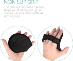 Navaris Universele Fitness Grip Pads - Handschoenen Geschikt Voor Powerlifting, Crossfit, Fitness En Bodybuilding - Geschikt Voor Alle Maten - Zwart -Merkloos Winkel 1200x1009 1