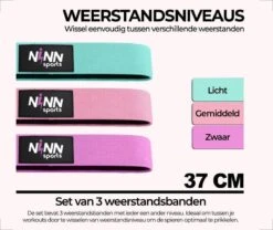NINN Sports Weerstandsbanden Set Van 3 Pastel - Bootybands - Weerstandsband - Resistance Bands- Fitnessband -Merkloos Winkel 1200x1011 4