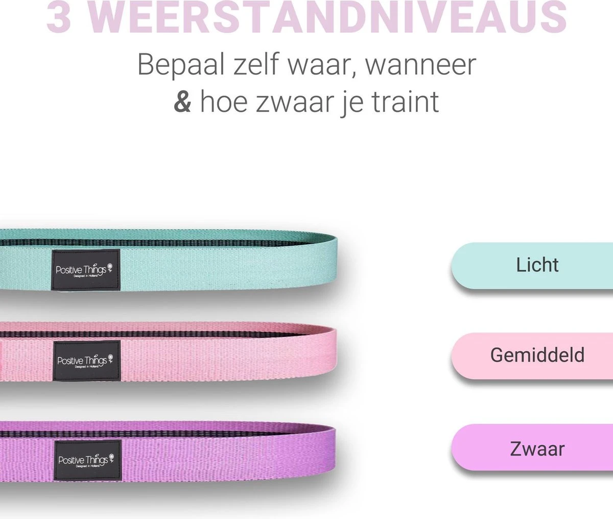 Fitness Elastieken Resistance Bands Set Van 3 - Full Body Fitness Elastieken - Weerstandsbanden - Lange Banden 5 Fitness Elastieken Resistance Bands Set Van 3 - Full Body Fitness Elastieken - Weerstandsbanden - Lange Banden - Afbeelding 3