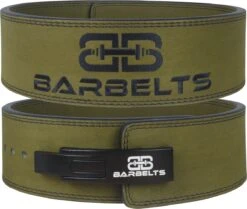 Barbelts Lever Belt Groen - Powerlift Riem - M