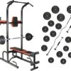 Fitness Trainer - Pull Up Toren - Dip Station – Push Up Bar - Dip Rack Halterbank Inc. 50 Kg GEWICHTEN + Sportbank Fitnessbank + Halterschijven + 3 Halterstangen - Multifunctioneel - Volledig Instelbaar - Opklapbaar 2 Fitness Trainer - Pull Up Toren - Dip Station – Push Up Bar - Dip Rack Halterbank Inc. 50 Kg GEWICHTEN + Sportbank Fitnessbank + Halterschijven + 3 Halterstangen - Multifunctioneel - Volledig Instelbaar - Opklapbaar -Merkloos Winkel 1200x1017 5