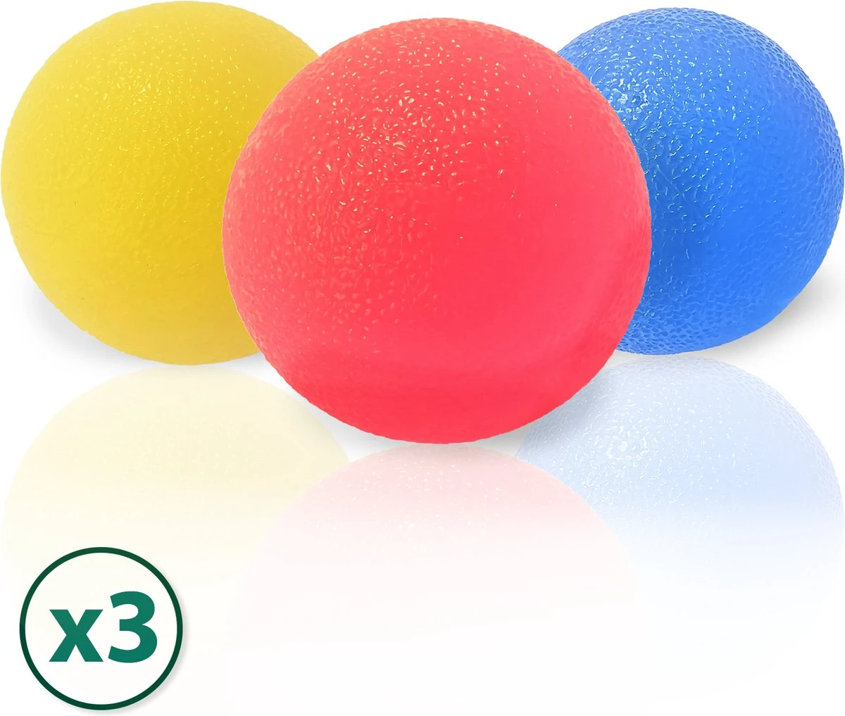 WeRelieff Stressbal Voor Hand - Set Van 3 Ronde Stressballen Voor Kinderen & Volwassenen - Hand Trainer In Rood Geel Blauw 3 WeRelieff Stressbal Voor Hand - Set Van 3 Ronde Stressballen Voor Kinderen & Volwassenen - Hand Trainer In Rood Geel Blauw