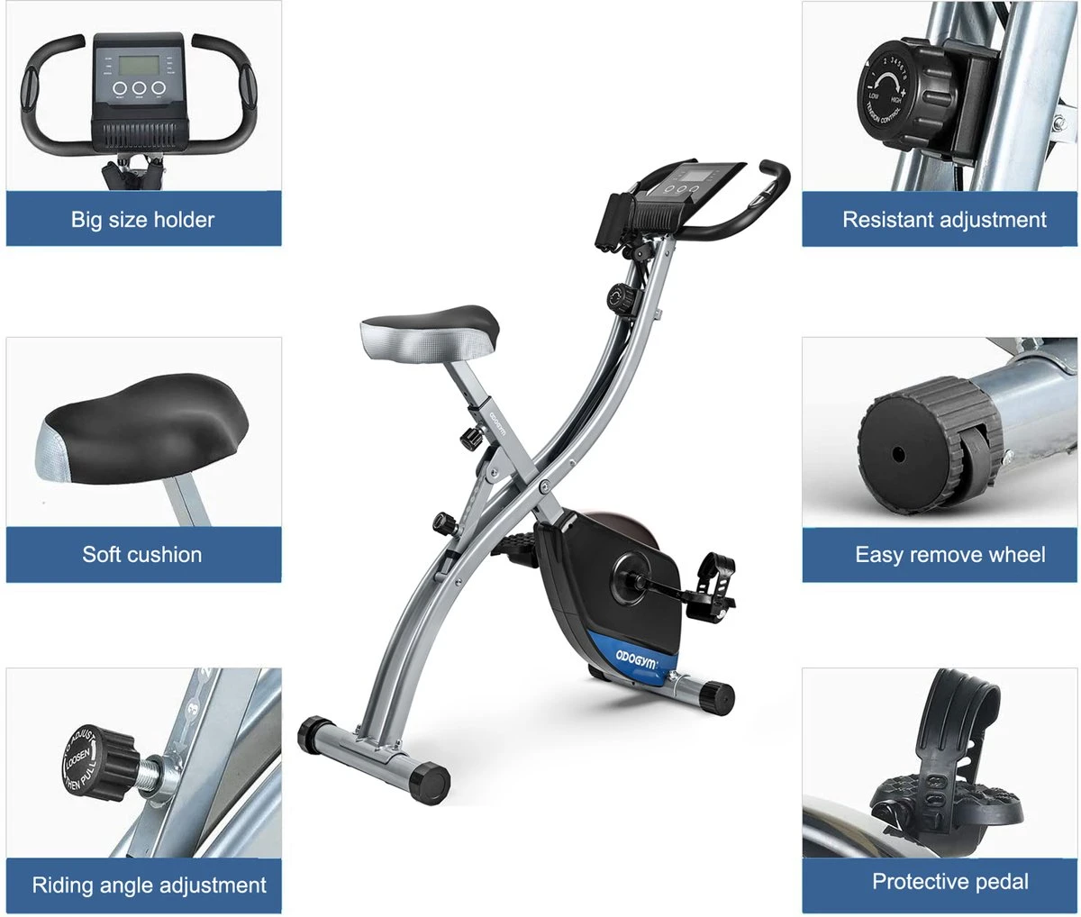 FOXSPORT X-Bike Hometrainer - Fitness Fiets Opvouwbaar - 8 Weerstandsniveaus - Ergometer - Polssensor - Trainingscomputer - Inklapbaar - 8 Standen - Max. 136 Kg 10 FOXSPORT X-Bike Hometrainer - Fitness Fiets Opvouwbaar - 8 Weerstandsniveaus - Ergometer - Polssensor - Trainingscomputer - Inklapbaar - 8 Standen - Max. 136 Kg - Afbeelding 8