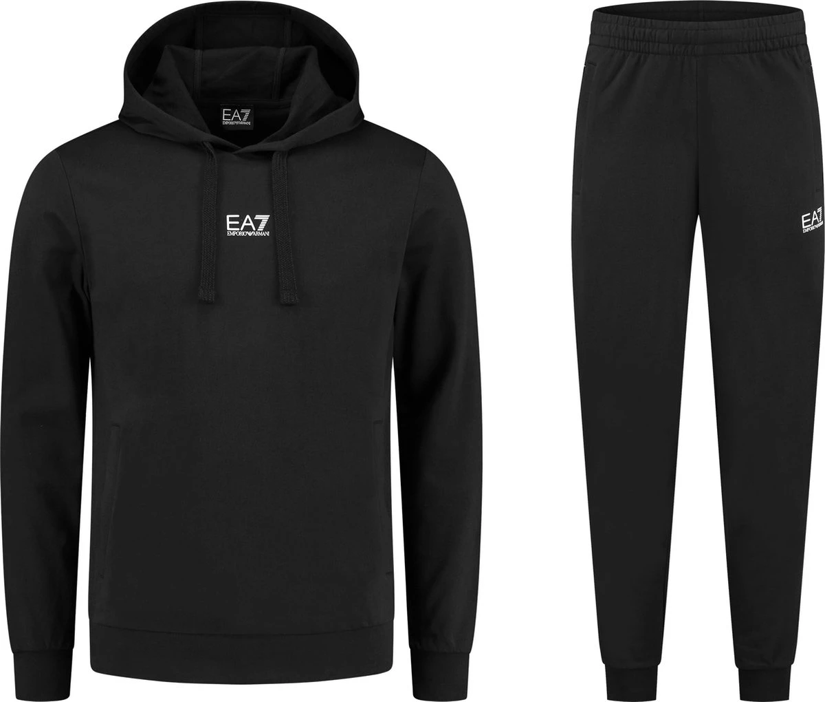Emporio Armani EA7 EA7 Train Core ID Hooded Joggingpak Trainingspak - Maat S - Mannen - Zwart 3 Emporio Armani EA7 EA7 Train Core ID Hooded Joggingpak Trainingspak - Maat S - Mannen - Zwart
