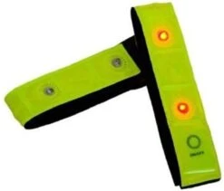 Rood Lichtgevende LED Veiligheidsband - 2 Stuks - Inclusief Batterij | Knipperend Of Brandend Licht ®