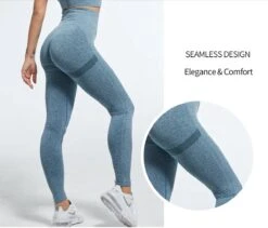 Gym Revolution - Sportlegging Dames - Sportkleding Dames - Sportbroek Dames - Sportlegging - Push Up - Shape Legging -Sportlegging Dames High Waist - Hardloopbroek Dames - Yoga Legging Dames - Licht Blauw Maat L -Merkloos Winkel 1200x1025 5
