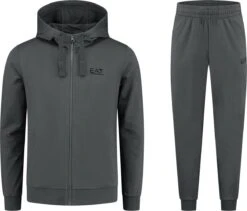 Emporio Armani EA7 Train Core ID Hooded Joggingpak Trainingspak - Maat S - Mannen - Donker Grijs