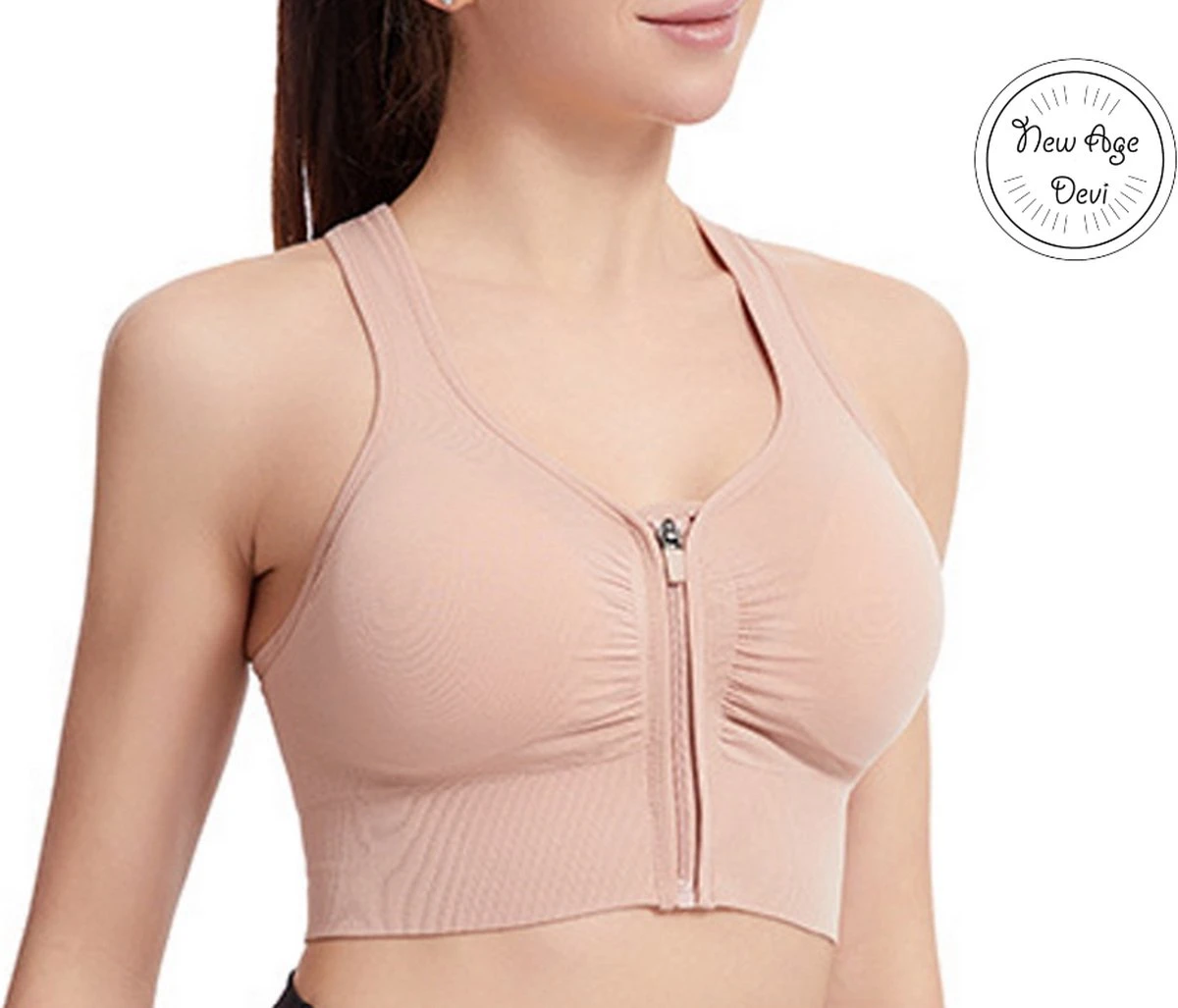 Sportbeha Met Voorsluiting - Zwart - Small 4 Sportbeha Met Voorsluiting - Zwart - Small - Afbeelding 2