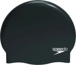 Speedo Plain Moulded Silicone Cap Unisex - Zwart - One Size -Merkloos Winkel 1200x1029