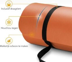 Sens Design Fitness Mat XL - Yogamat - 190x100x1.5 Cm - Oranje -Merkloos Winkel 1200x1033 7