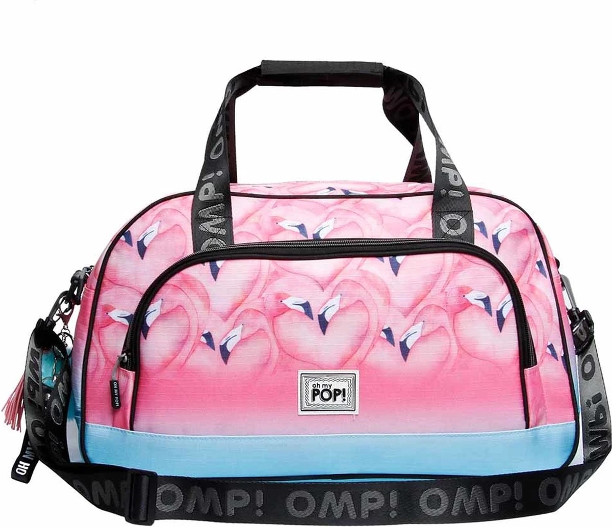 Oh My Pop! - Flamingo - Sporttas Dames - Roze - Lengte 51cm 4 Oh My Pop! - Flamingo - Sporttas Dames - Roze - Lengte 51cm - Afbeelding 2