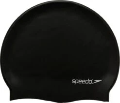 Speedo FLAT SILICONE CAP BLACK - Maat ONE