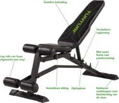 Tunturi UB80 Halterbank Verstelbaar - Fitnessbank Belastbaar Tot 200kg - Trainingsbank & Buikspierbank In één - Incl. Gratis Tunturi Training App -Merkloos Winkel 1200x1034 4