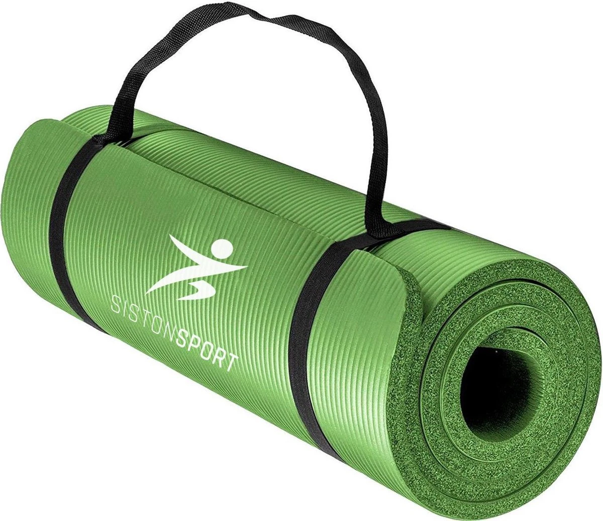 Siston Sport Fitnessmat – 183 Cm X 61 Cm X 1 Cm – Groen – Inclusief Draagtas En Extra Draagriem – Hoogwaardige NBR Trainingsmat - ANTI Slip Mat – 100% Huidvriendelijk & Duurzaam 3 Siston Sport Fitnessmat – 183 Cm X 61 Cm X 1 Cm – Groen – Inclusief Draagtas En Extra Draagriem – Hoogwaardige NBR Trainingsmat - ANTI Slip Mat – 100% Huidvriendelijk & Duurzaam