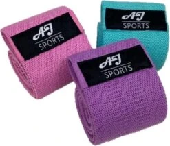 AJ-Sports Weerstandsbanden - Booty Band - Resistance Band - Fitness Elastiek - Paars/Roze/Cyaan - Set Van 3 Weerstandsbanden - Resistance Band - Fitness Band - Workout - Fitness - Inclusief Handleiding En Draagtas -Merkloos Winkel 1200x1037 2