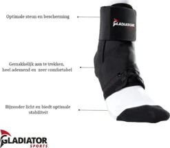 Gladiator Sports Enkelbrace Lichtgewicht Met Straps - Zwart - L -Merkloos Winkel 1200x1046 10