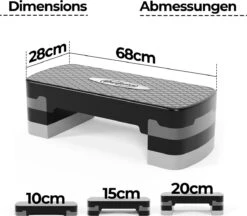 Physionics - Aerobics / Fitness - Training - Oefening Step Workout Board - Klein - Max. Belasting 200 KG -Merkloos Winkel 1200x1047 14
