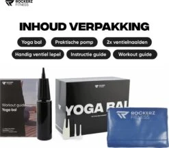 Rockerz Fitness® - Yoga Bal Inclusief Pomp - Pilates Bal - Fitness Bal - Zwangerschapsbal - Goede Houding Bij Het Thuiswerken - 55 Cm - Kleur: Blauw -Merkloos Winkel 1200x1051 6