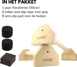 U Fit One® Parallettes - 50cm Push Up Bars - Calisthenics - Push Up Grips - Parallettes Hout - Opdruksteunen - Opdruk Steunen - Opdrukken - Dip Bars - Fitness - Crossfit - Ufitone 15 U Fit One® Parallettes - 50cm Push Up Bars - Calisthenics - Push Up Grips - Parallettes Hout - Opdruksteunen - Opdruk Steunen - Opdrukken - Dip Bars - Fitness - Crossfit - Ufitone -Merkloos Winkel 1200x1051 7