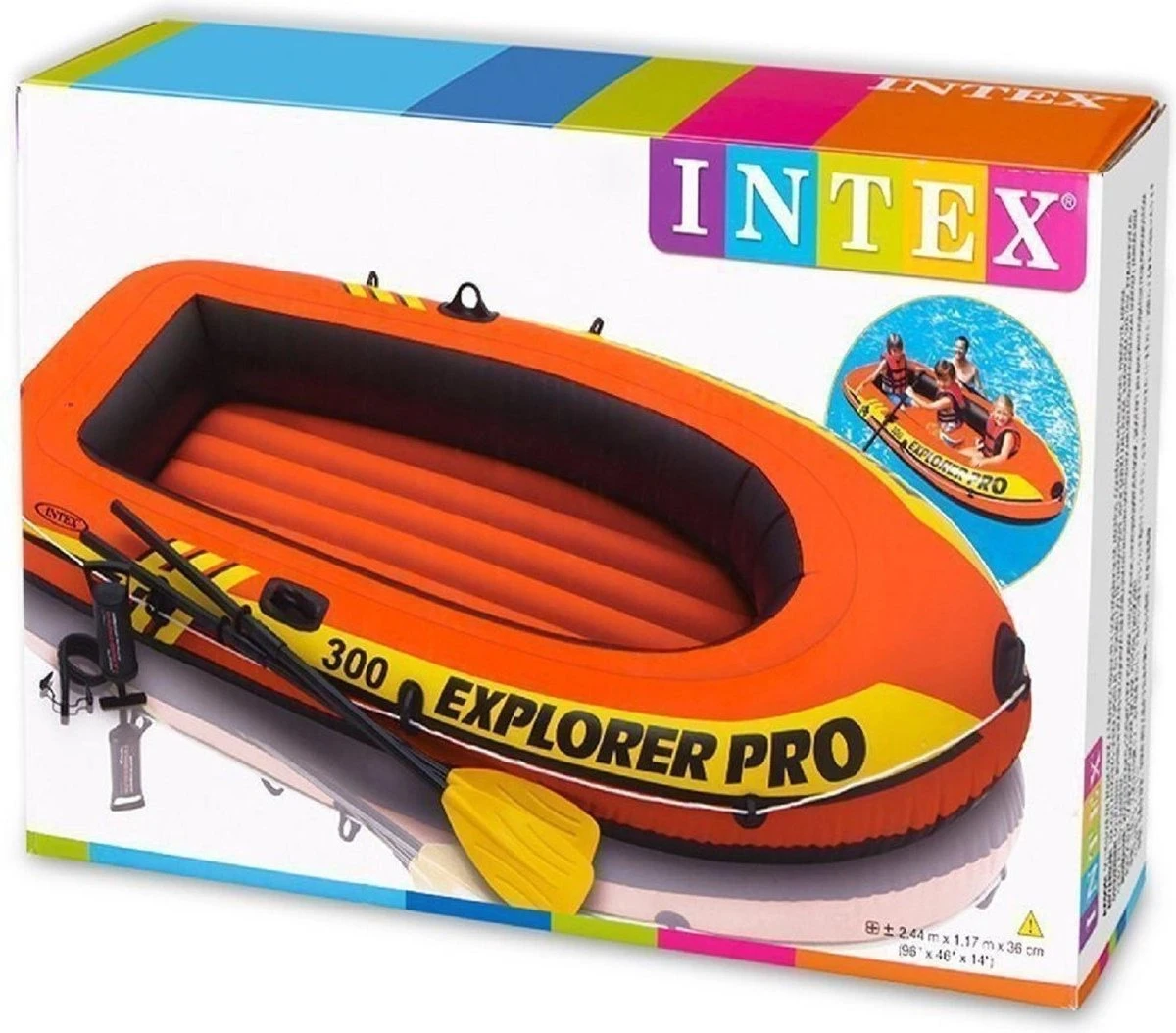 Intex Explorer Pro 300 Opblaasboot - 3 Persoons - Oranje 8 Intex Explorer Pro 300 Opblaasboot - 3 Persoons - Oranje - Afbeelding 6