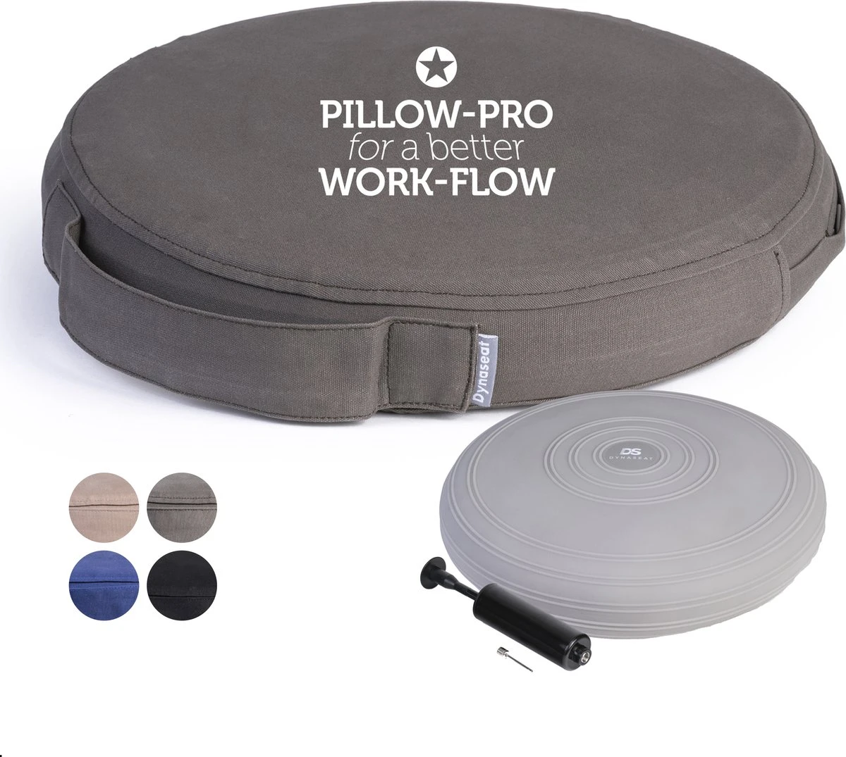 Dynaseat Balanskussen Voor Volwassenen En Kinderen – Ergonomisch Wiebelkussen Met Lucht - 33x7 Cm - Bruin/Grijs – Incl. Pompje 3 Dynaseat Balanskussen Voor Volwassenen En Kinderen – Ergonomisch Wiebelkussen Met Lucht - 33x7 Cm - Bruin/Grijs – Incl. Pompje